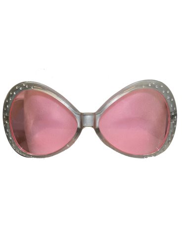 Party Glasses Diamond Frame Silver