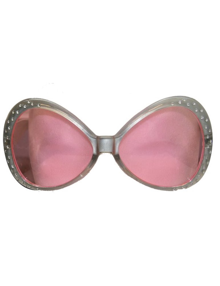 Party Glasses Diamond Frame Silver