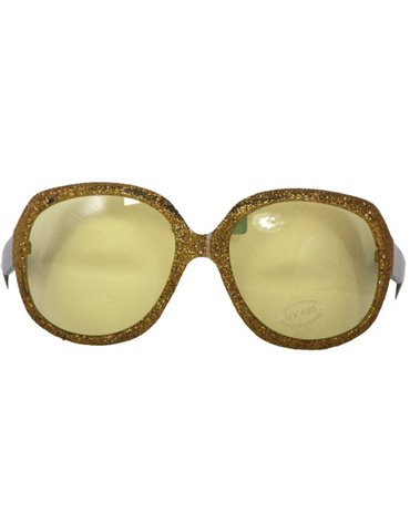 Party Glasses Large Gold with Yellow Len