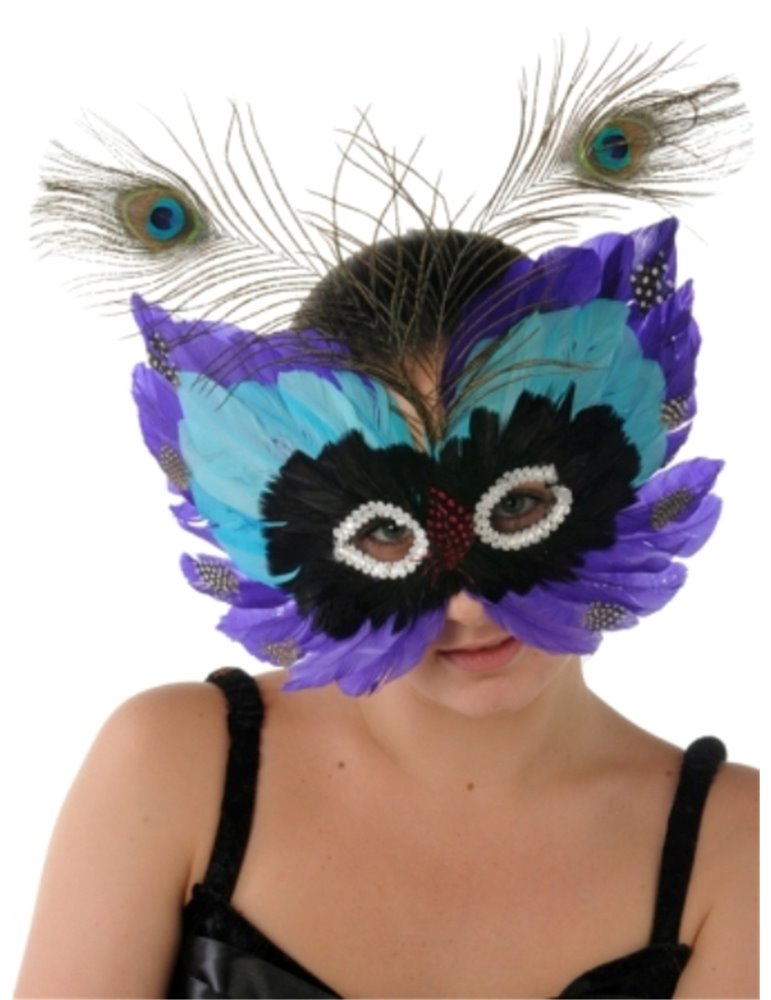 Mask Feather 3 Tier Peacock 2 Design