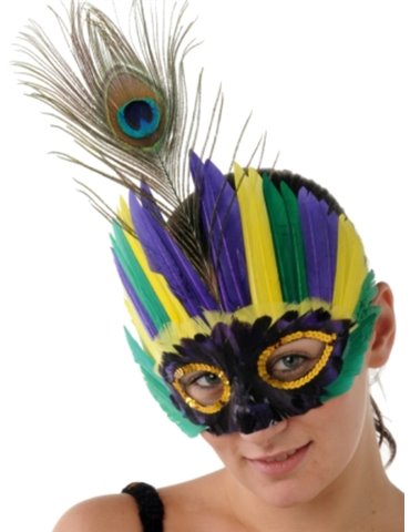 Mask Feather 3 Tier Peacock 2 Design