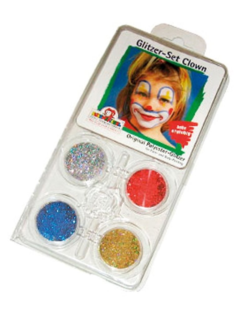 Glitter Motif Set Face Clown