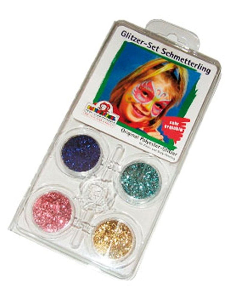 Glitter Motif Set Face Butterfly