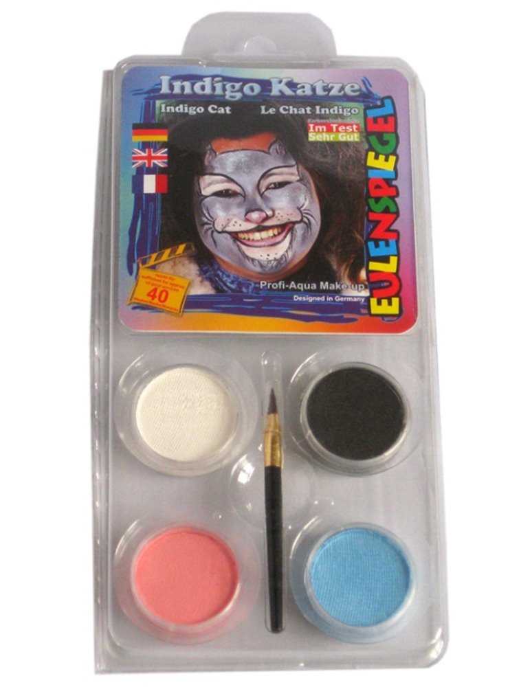 Face Pack 4 Colours Indigo Cat