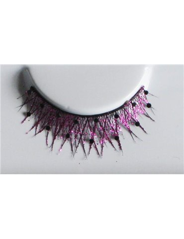 Eye Lashes Crossed Black & Sequined