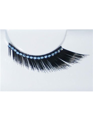 Eye Lashes Rinestone strip on Black