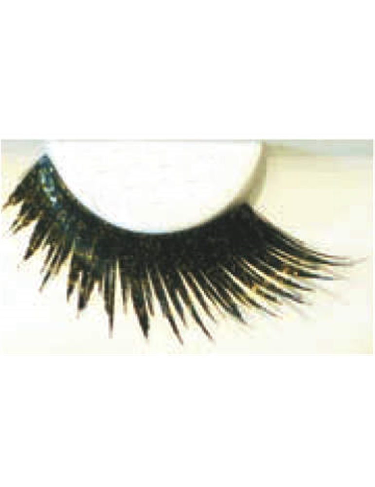 Eye Lashes Fun Black with Gold effec