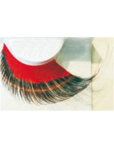 Eye Lashes Fun Black & Red Long