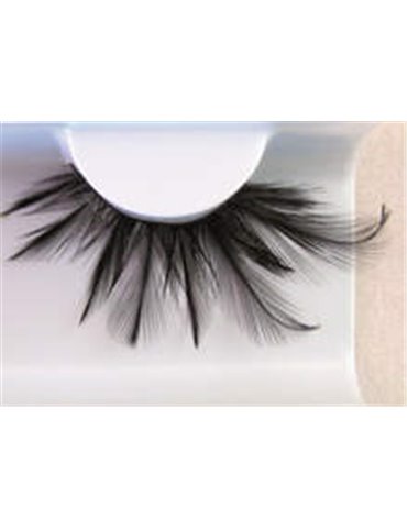 Eye Lashes Feather Black Long