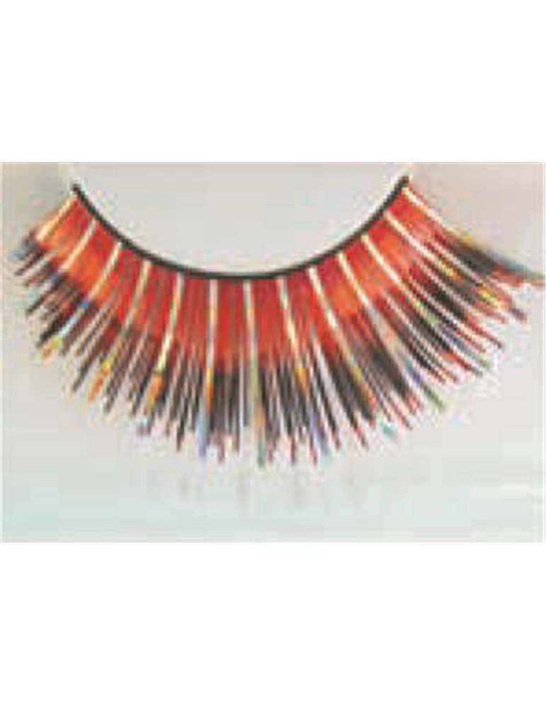 Eye Lashes Holographic Red & Silver