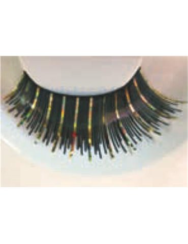 Eye Lashes Holographic Black & Gold