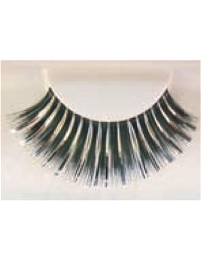 Eye Lashes Fun Black & Silver