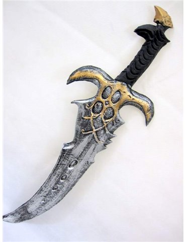 Sword Scimitar Silver & Gold 68cm Foam