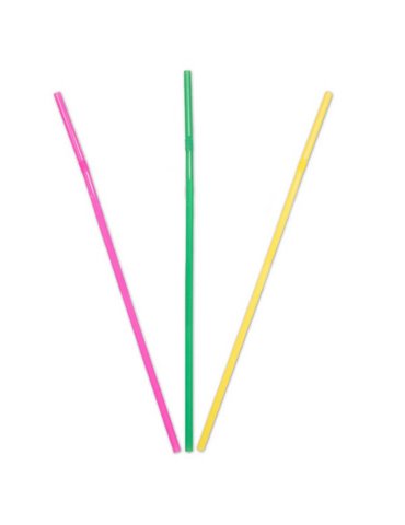 Party Straws Assorted 24cm 50's