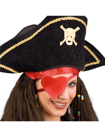 Pirate Eye Patch Red Heart PB