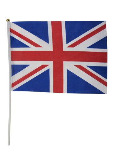 Union Jack Flag with Stick 19cm x 30cm