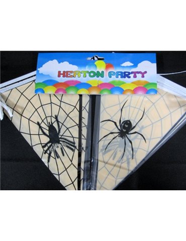 Bunting Halloween Spider  6m & 15 flag