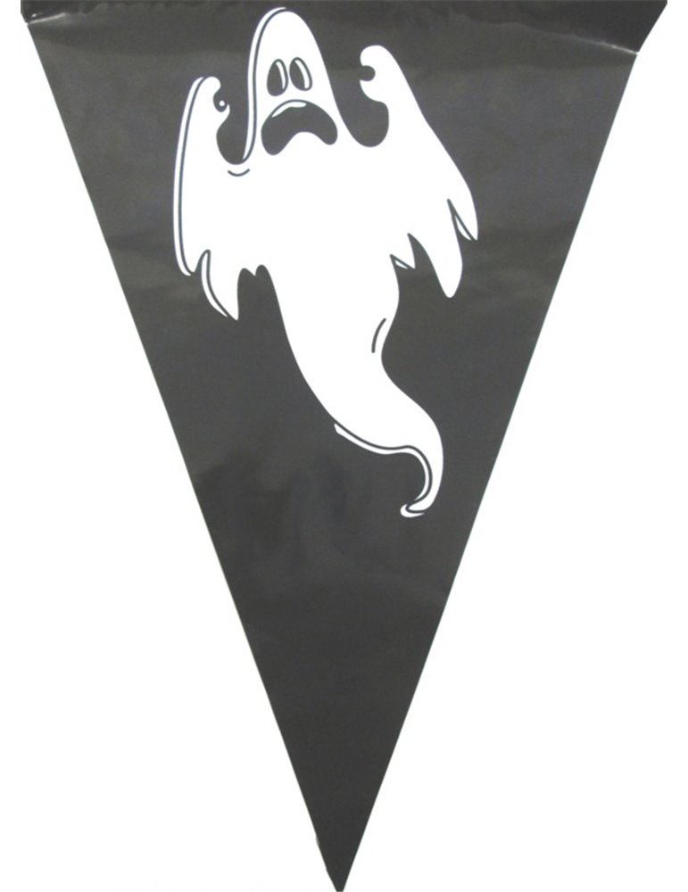 Bunting Halloween Ghost 6m & 15 flags