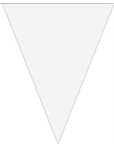 Bunting Plain White 10m & 15 Flags