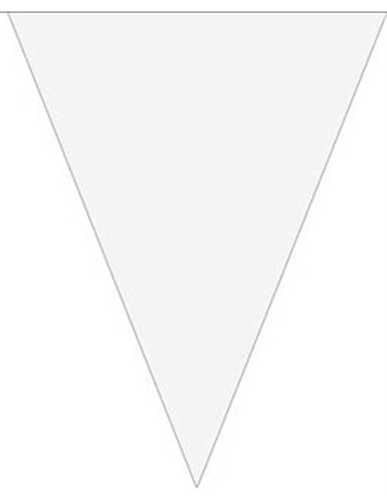 Bunting Plain White 10m & 15 Flags