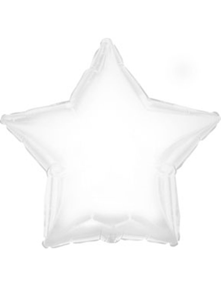 Balloon Foil - Star Opaque White