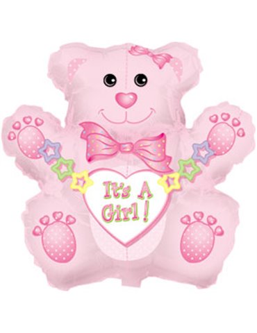 Balloon Foil - Baby Its a Girl Bear