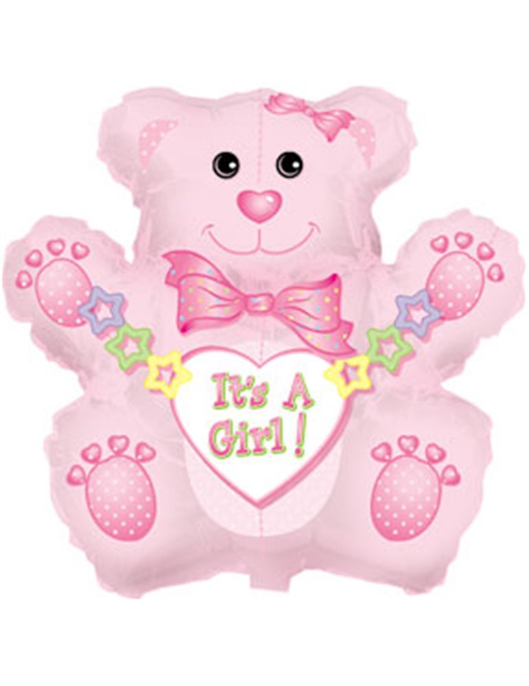 Balloon Foil - Baby Its a Girl Bear