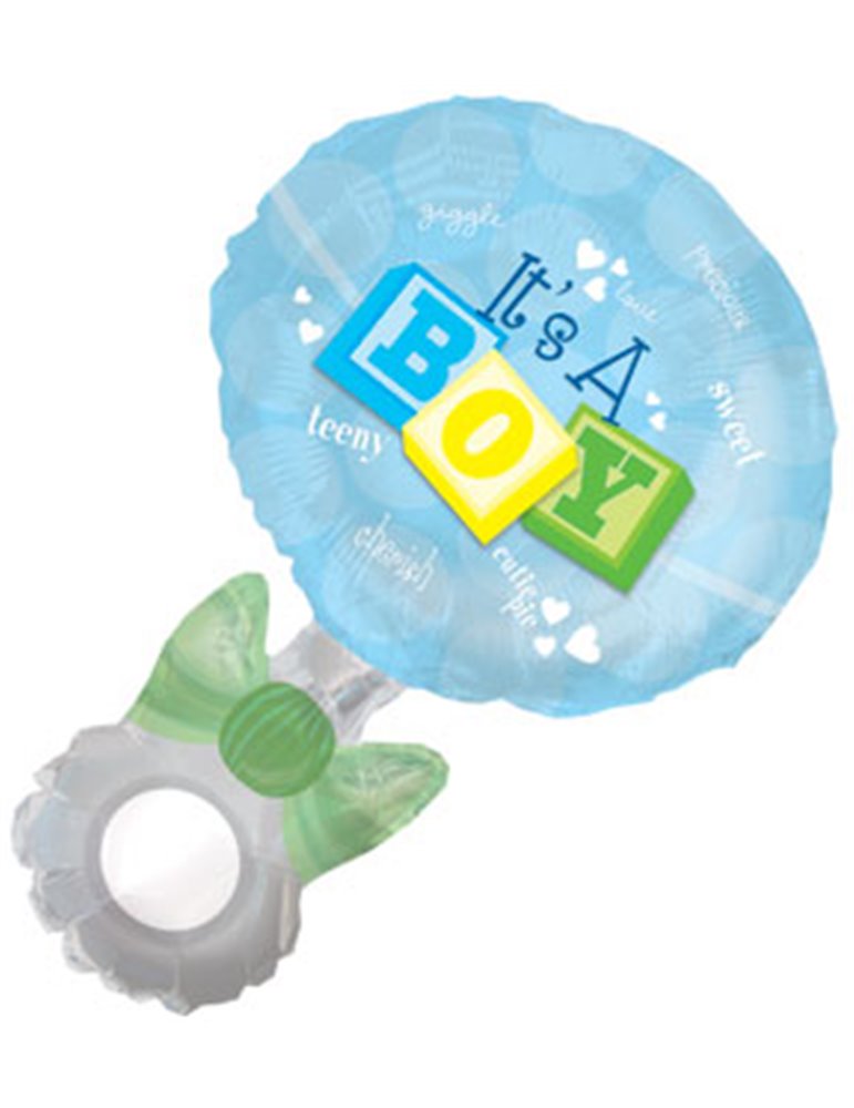 Balloon Foil - Baby Its a Boy Rattle