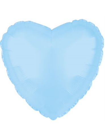 Balloon Foil - Heart Opalescent Blue Lt