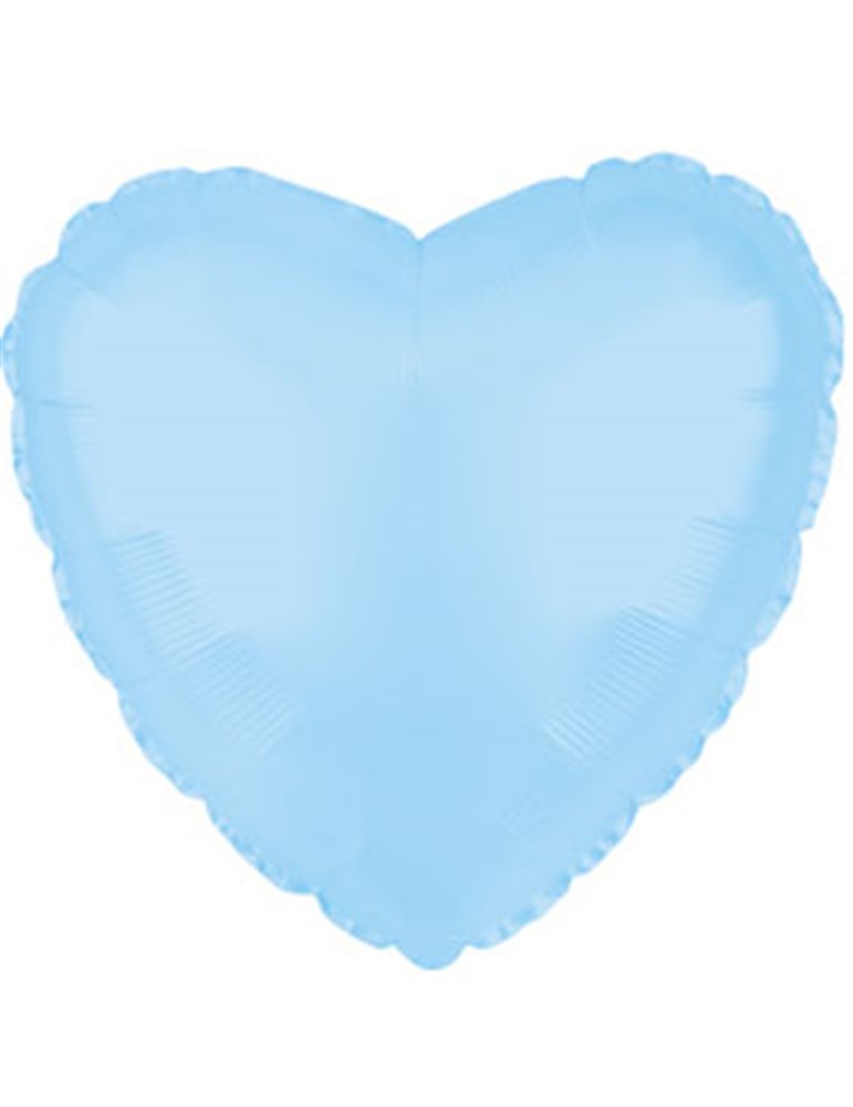 Balloon Foil - Heart Opalescent Blue Lt