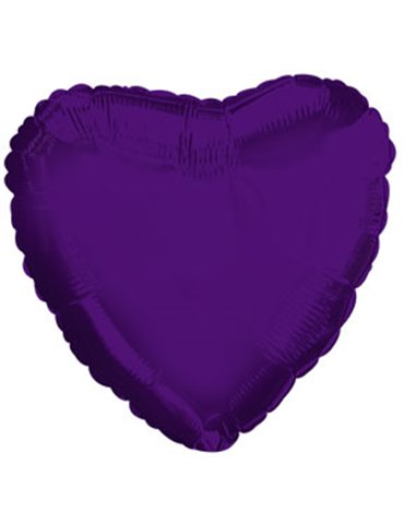 Balloon Foil - Heart Metallic Purple