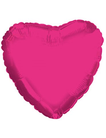 Balloon Foil - Heart Metallic Pink Hot