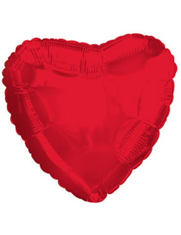 Balloon Foil - Heart Opaque Red