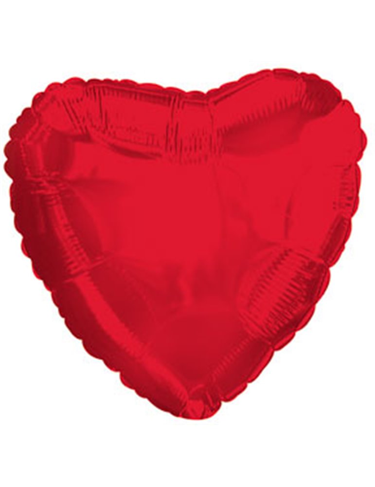 Balloon Foil - Heart Opaque Red