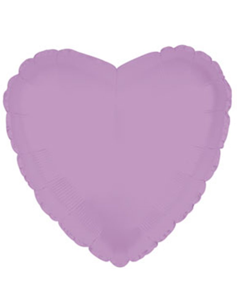 Balloon Foil - Heart Metallic Lavender