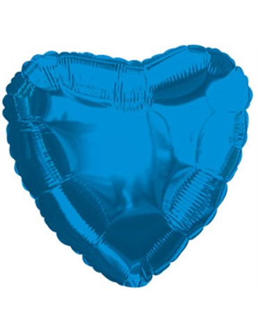 Balloon Foil - Heart Metallic Blue