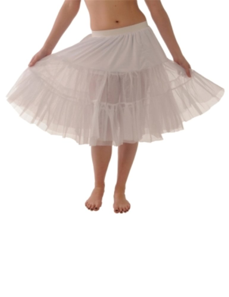 Costume Petticoat White Mid Length Large