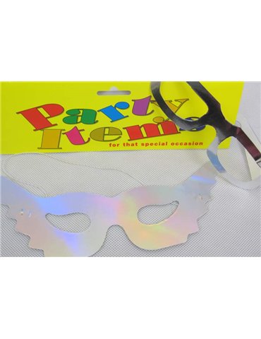 Foil Party Masks & Glasses Silver12s