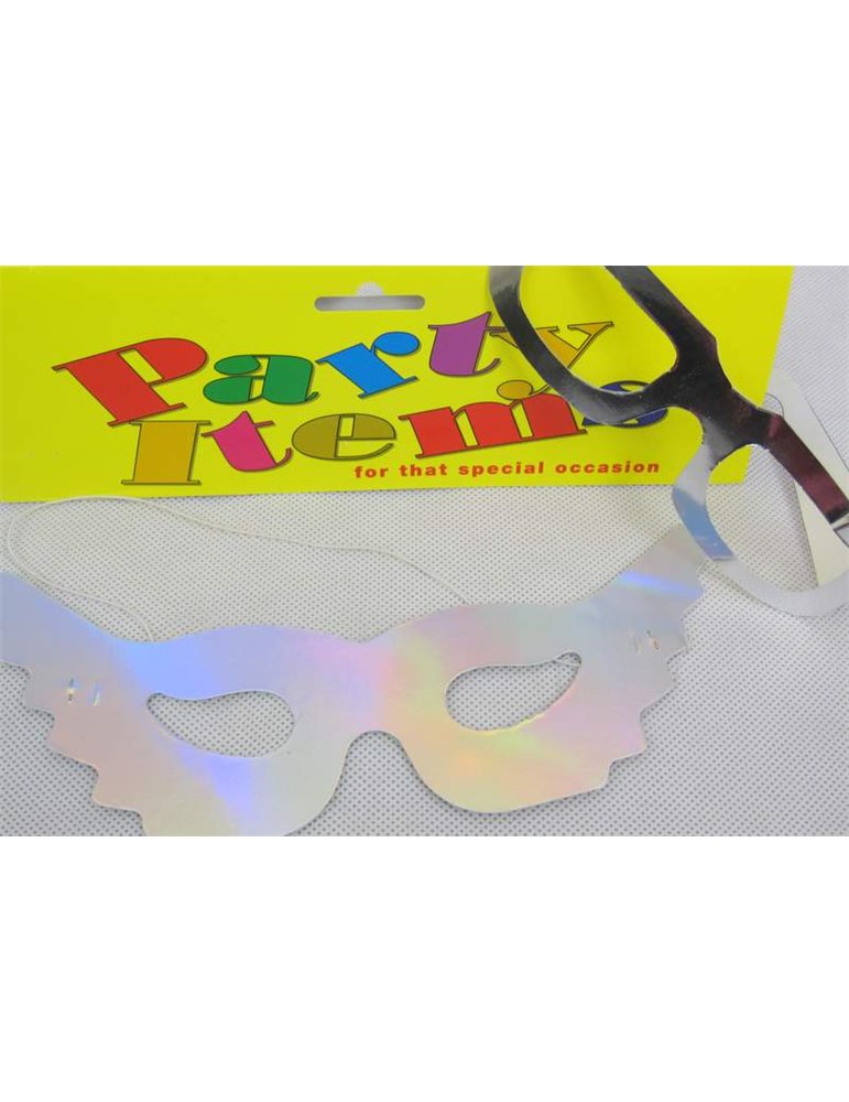 Foil Party Masks & Glasses Silver12s