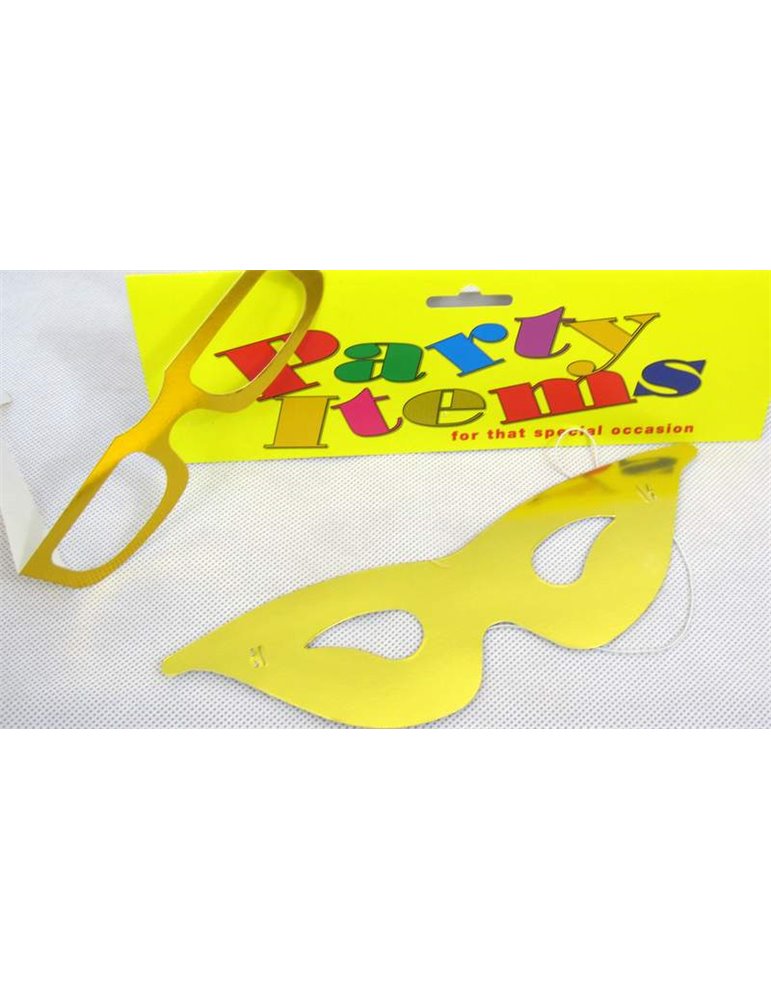 Foil Party Masks & Glasses Gold12s