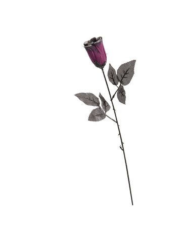 Decoration Rose Black & Purple with Glit