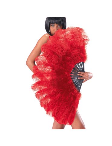 Fan Feather Ostrich 100cm Red