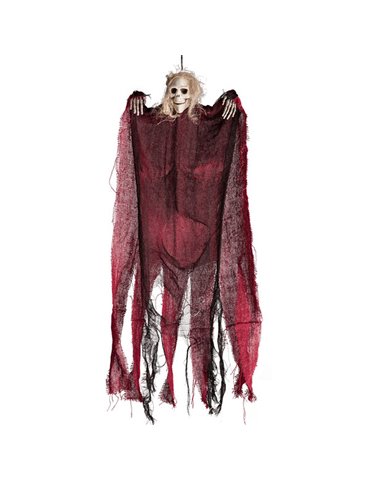 Decorative Hanging Skeleton Black & Red