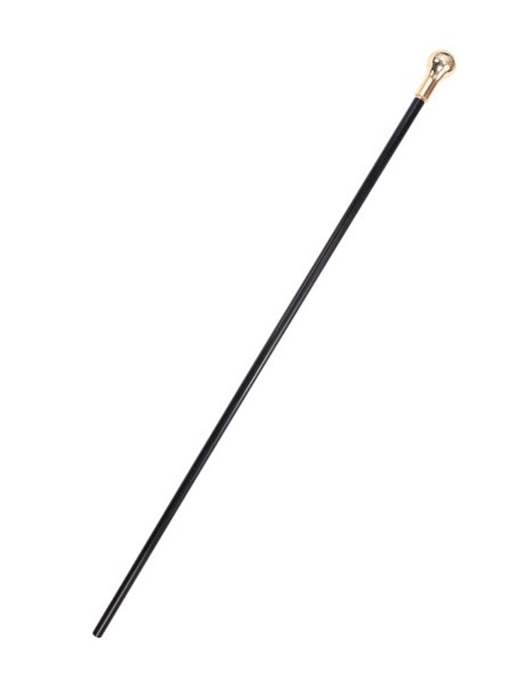 Stick Walking with Gold Top Black 110cm