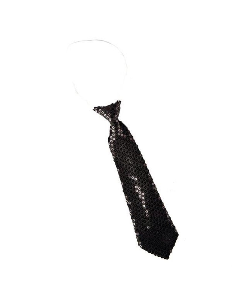 Tie Sequin Black