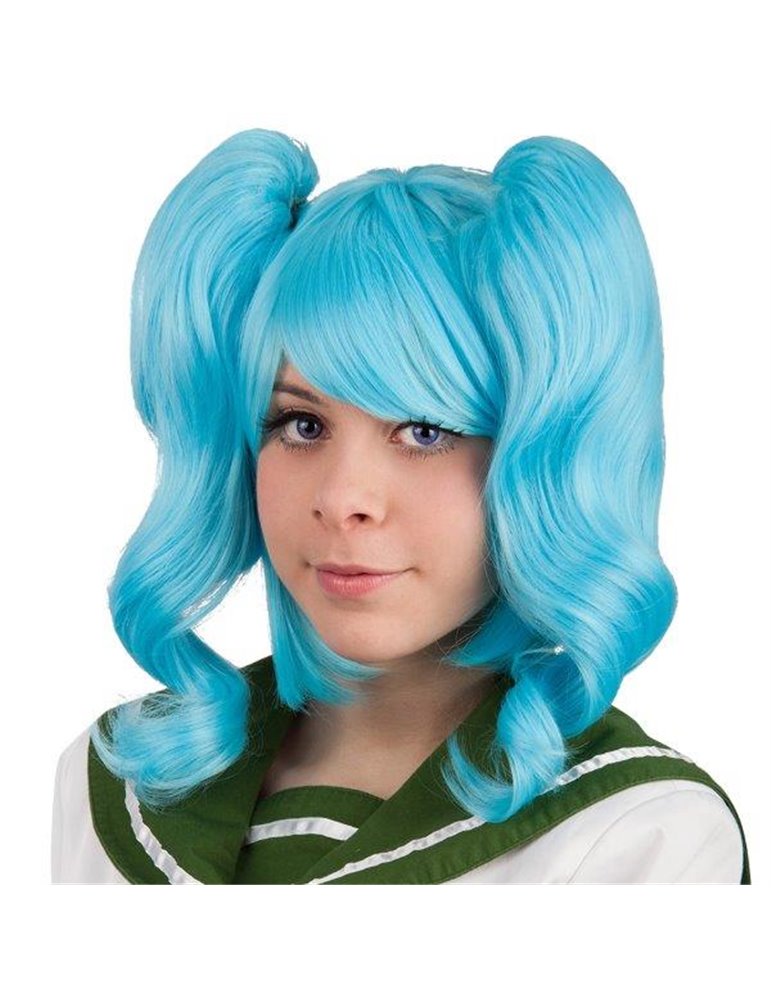 Hair - Wig with ponytails Blue Light