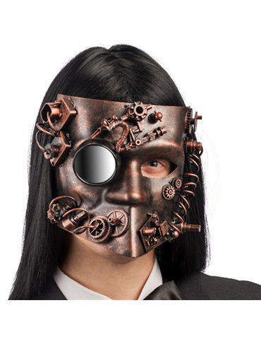 Mask Face Bautta Steampunk Copper with M