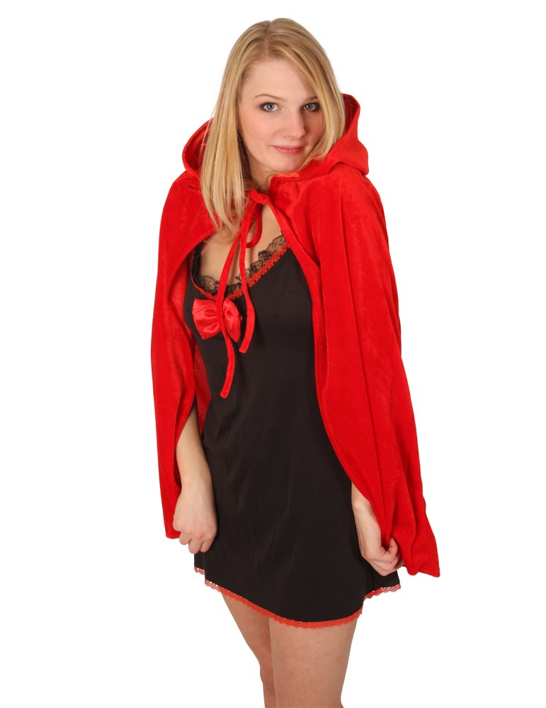 Cloak & Hood Red   75cm