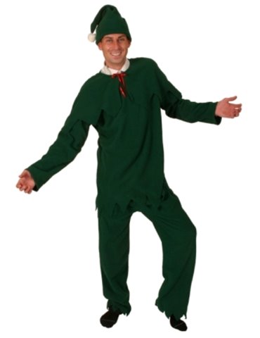 Costume Elf Mr Fleece Green 4 Piece Suit