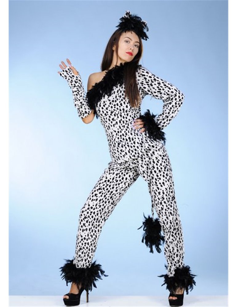 Costume Animal Cat Black Spotty Large